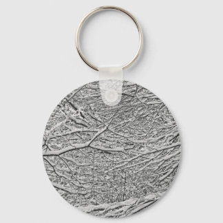 Snowy Branches Key Ring