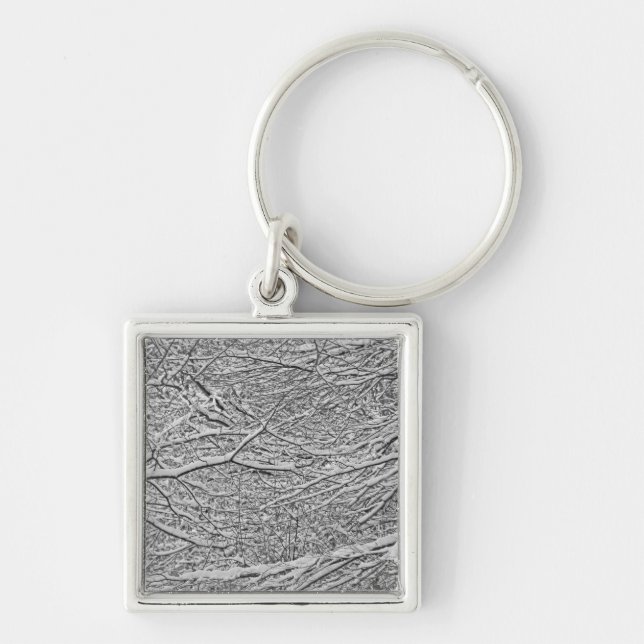 Snowy Branches Key Ring (Front)