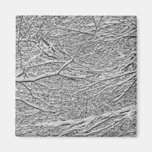 Snowy Branches Magnet