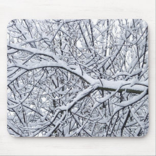 Snowy Branches Mouse Mat