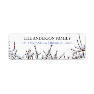 Snowy Branches - Return Address Labels