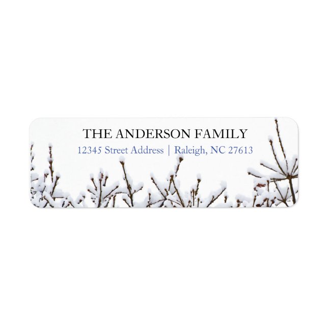 Snowy Branches - Return Address Labels (Front)