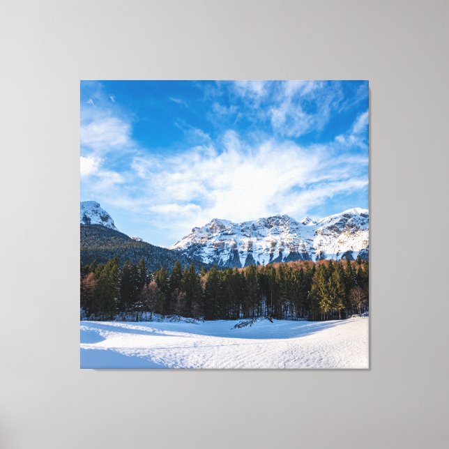 Snowy Brenta Dolomites - Alps Canvas Print (Front)