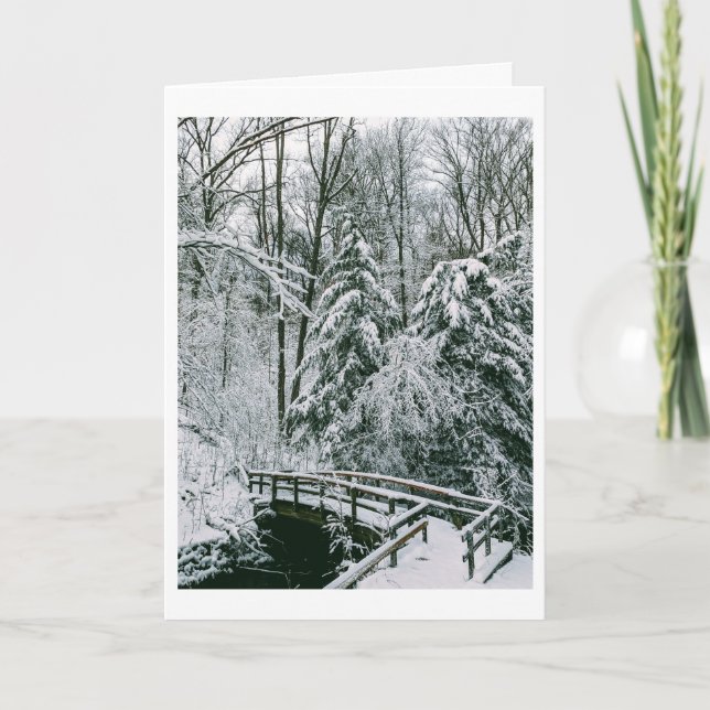 Snowy Bridge Holiday Card (Front)