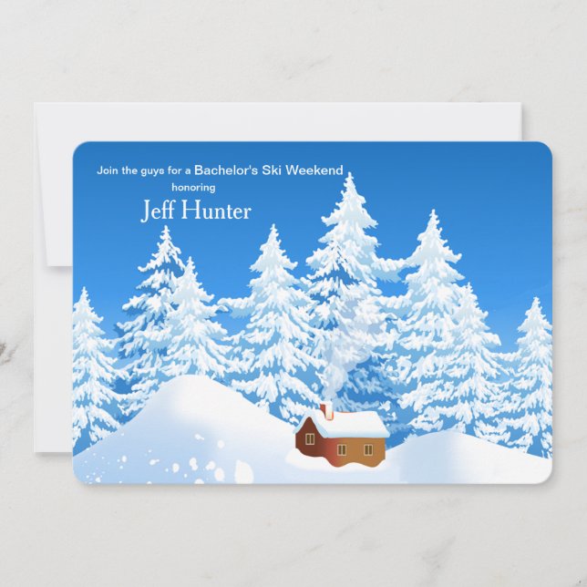 Snowy Cabin Invitation (Front)
