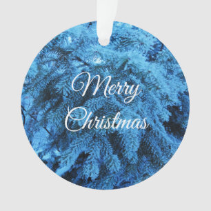 Snowy Christmas Forest Spruce Ornament
