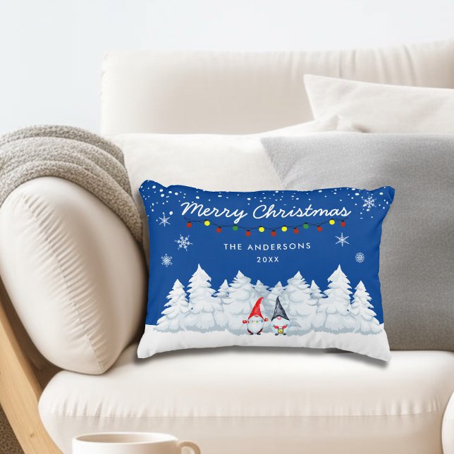 Snowy Christmas Gnomes Decorative Cushion (Creator Uploaded)