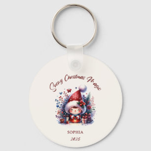 Snowy Christmas Magic Key Ring