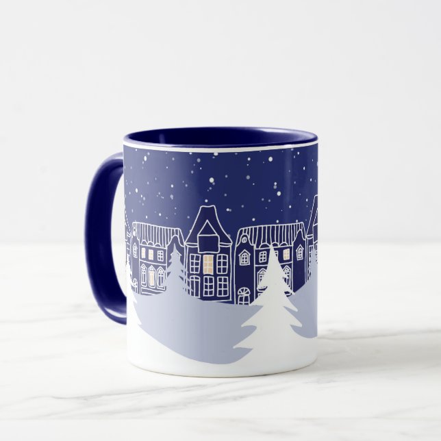Snowy Christmas Night Mug (Front Left)