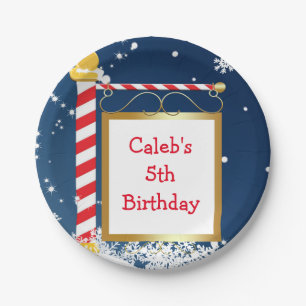 Snowy Christmas North Pole Holiday Party Plates