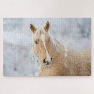Snowy Christmas Palomino Jigsaw Puzzle
