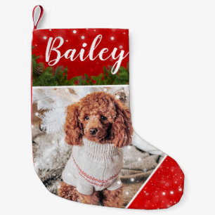 Snowy Christmas Personalised Pet Photo Stocking