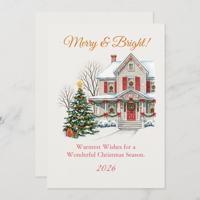 Snowy Christmas scene (Front/Back)