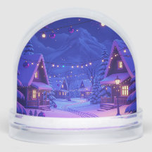 Snowy Christmas Scene Snow Globe