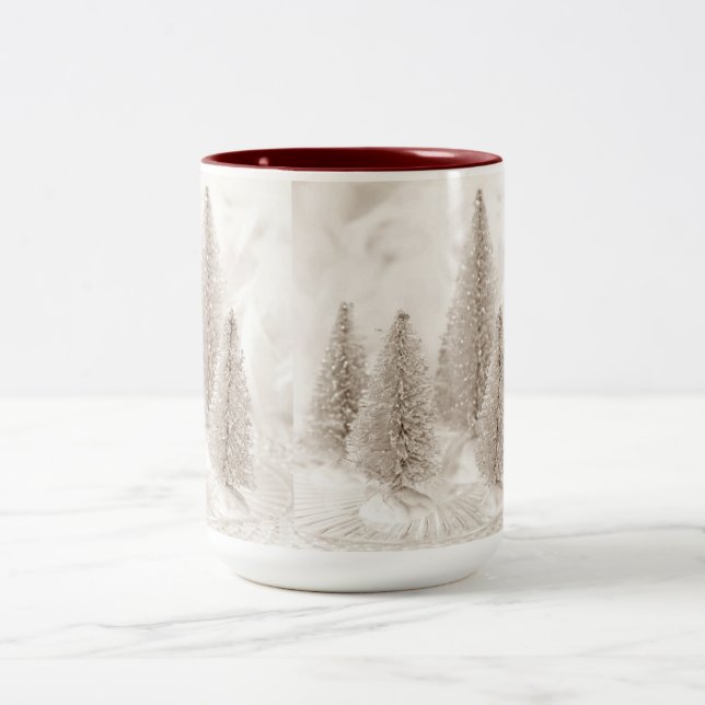 SNOWY CHRISTMAS TREES CHRISTMAS MUG (Center)
