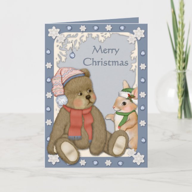 Snowy Christmas - Verse Inside Holiday Card (Front)
