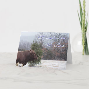 Snowy Christmas Wishes-customise Holiday Card