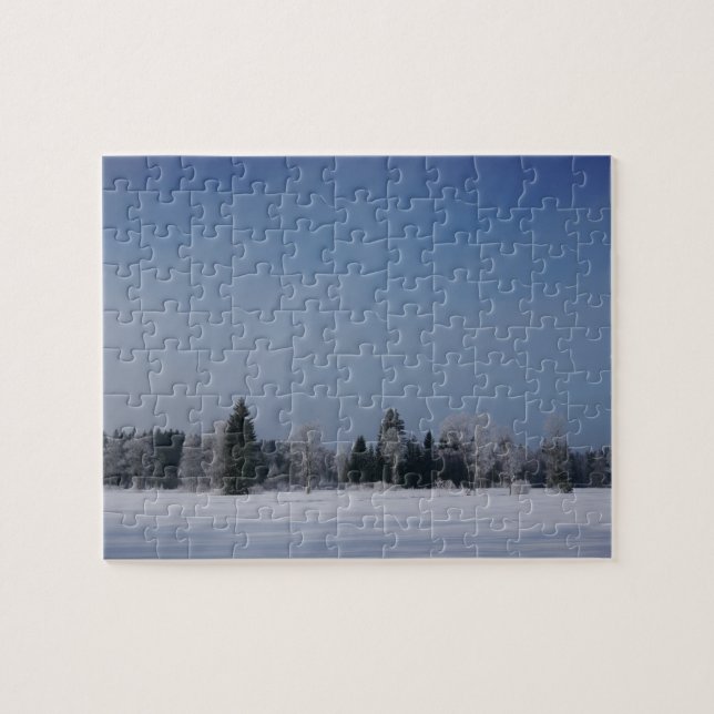 Snowy cold winter landscape 12 jigsaw puzzle (Horizontal)