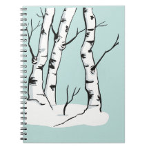 Snowy Colorado Aspen Tree