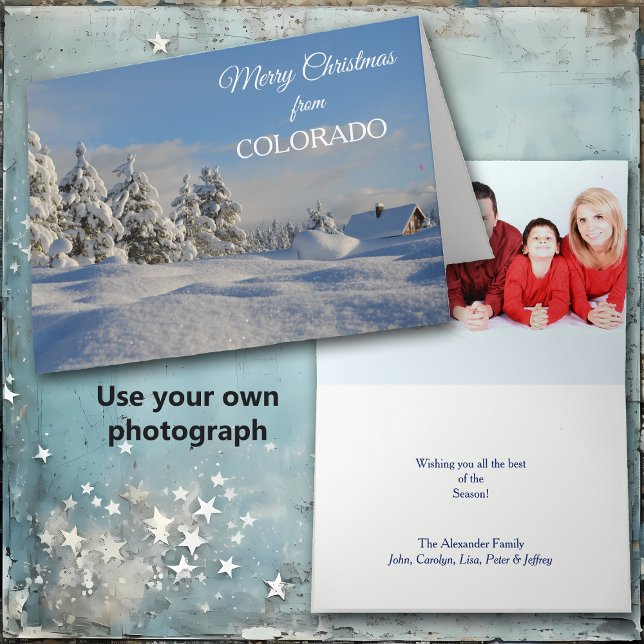 Snowy Colorado Landscape Photo Template Christmas (Creator Uploaded)