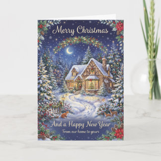 Snowy Cottage Christmas Card