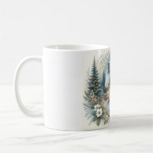 Snowy Cottage Glow Scene Coffee Mug