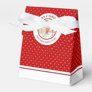 Snowy Cottage Merry Christmas from Santa Claus Favour Box