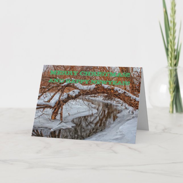 Snowy Creek Christmas Card Greeting Card (Front)