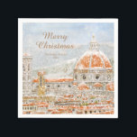 Snowy day of Italy Florence  Christmas  Napkins<br><div class="desc">Snowy day of Italy Florence  Christmas  Napkins</div>