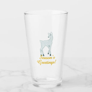 Snowy Deer Glass