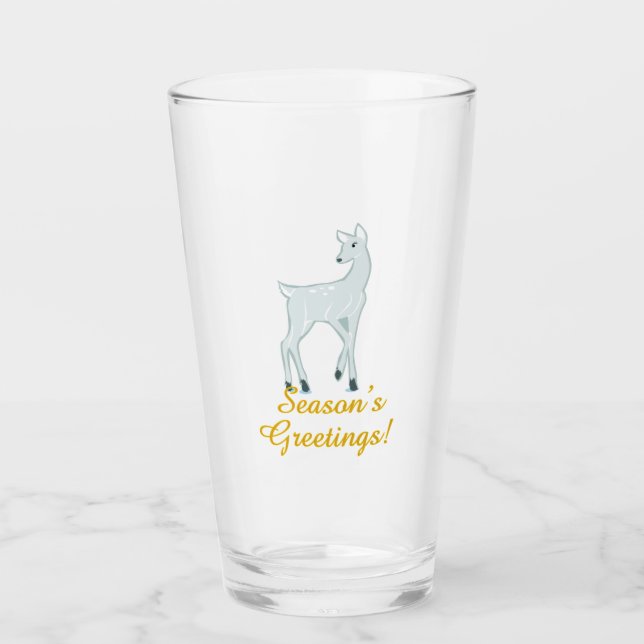 Snowy Deer Glass (Front)