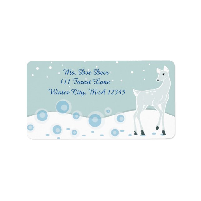 Snowy Deer Label (Front)