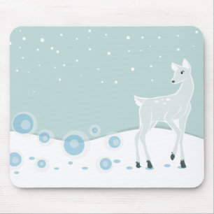 Snowy Deer Mouse Mat