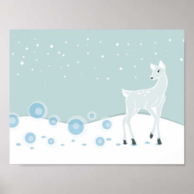 Snowy Deer Poster (Front)