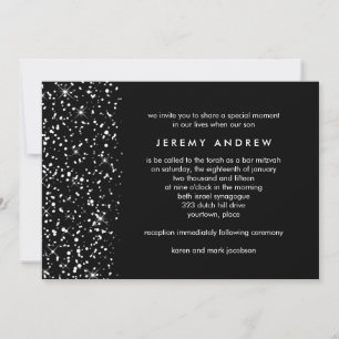 Snowy Edge Bar or Bat Mitzvah Invitation