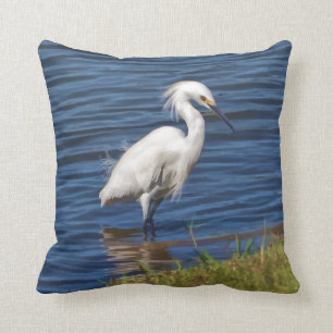 Snowy Egret at the Pond Cushion