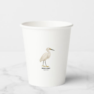Snowy Egret - Birds of California Paper Cups