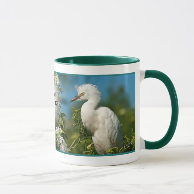 Snowy Egret Good Morning Mug (Right)