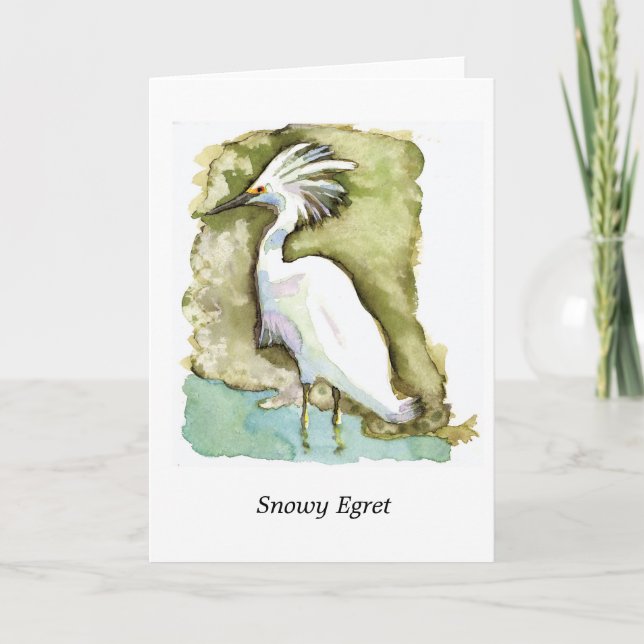 Snowy Egret note card (Front)