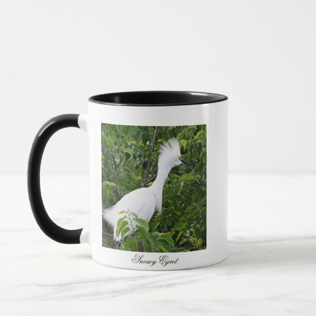 Snowy Egret Photo Mug (Left)