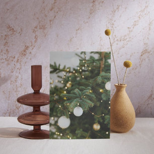 Snowy Elegance: Christmas Tree Postcard