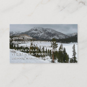 Snowy Ellery Lake California Winter Landscape Business Card