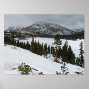 Snowy Ellery Lake California Winter Landscape Poster