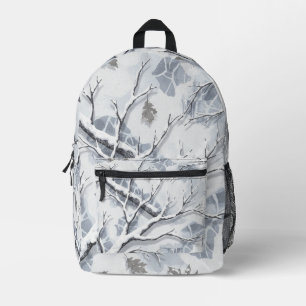Snowy Environments Camouflage Printed Backpack