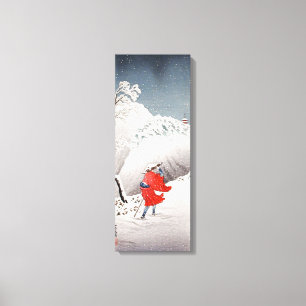 Snowy evening on a Mountain  Canvas Print