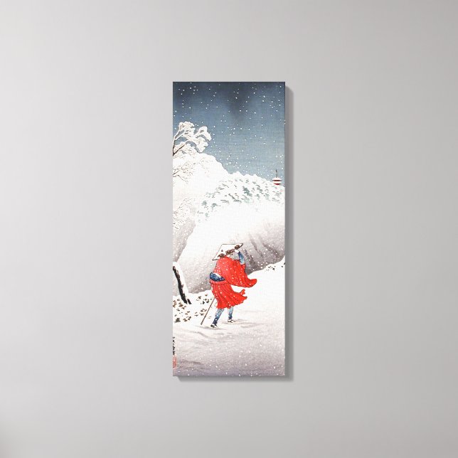 Snowy evening on a Mountain  Canvas Print (Front)