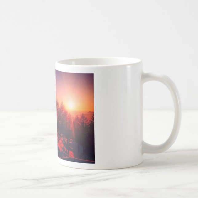Snowy Evening Sunset Coffee Mug (Right)