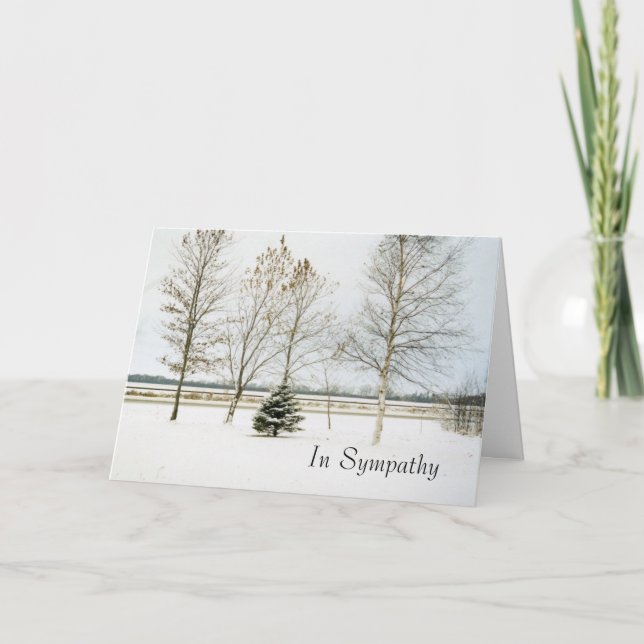 snowy evergreen1card, In Sympathy Card (Front)