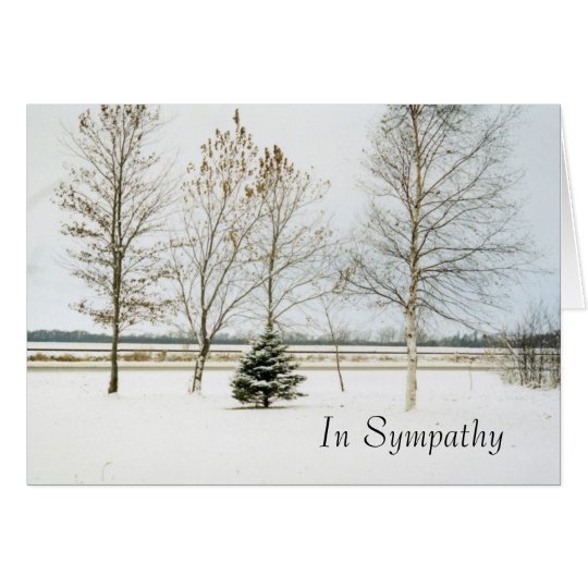 snowy evergreen1card, In Sympathy Card