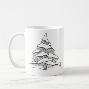 Snowy Evergreen Hot Cocoa Classic Mug